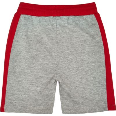 Mini boys grey red shorts